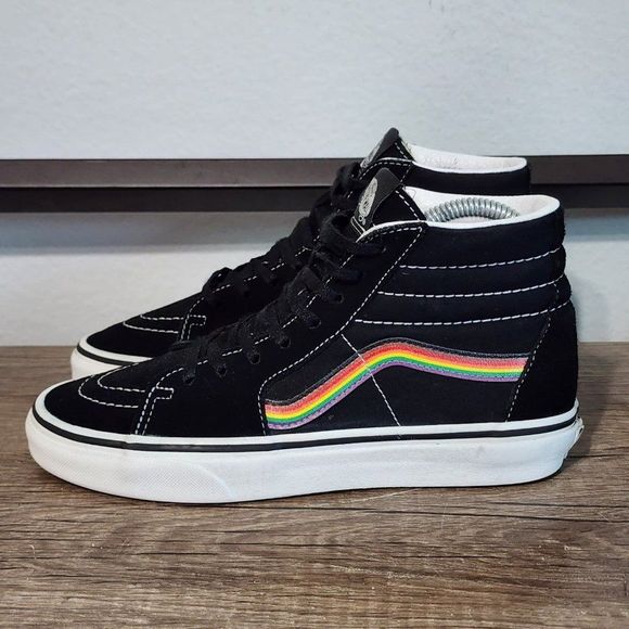 Vans Shoes - Vans Sk8-hi 'Pride' Women's Skate Shoes Size 6.5 Black